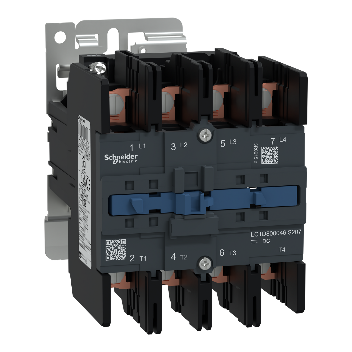 Schneider Electric-LC1D800046FWS207-TeSys LC1D - contacteur - 4P (4F) - AC-1 440V - 125A - bobine 110Vcc