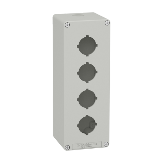 Schneider Electric-XAPD4604-Boite métal vide grise - M25 x1 - 4 trous 30 mm - 80x220x77 mm