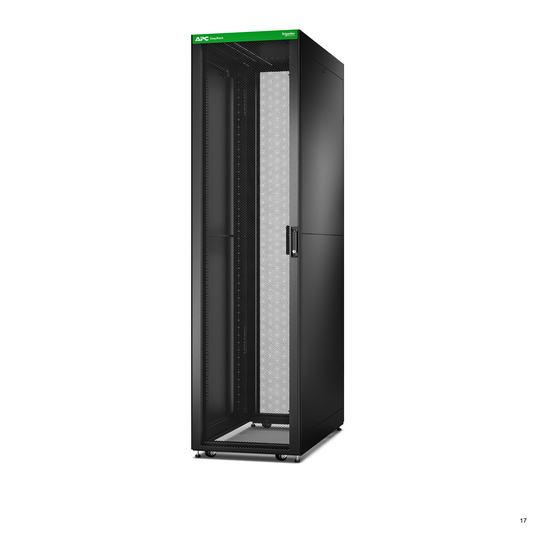 APC-ER6822-Baie EasyRack 600mm/48U/1200mm avec toit, panneau latéral, roulettes, noir