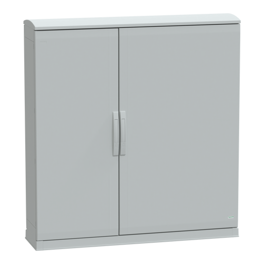 Schneider Electric-NSYPLAZT12123G-Thalassa - Armoire polyester socle + toit 1250x1250x320- IP44 Ral 7035