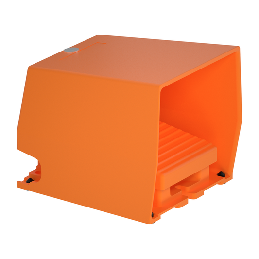 Schneider Electric-XPER310-Preventa XPER - inter. à pied - simple - avec capot - métal.- orange - 1O+1F