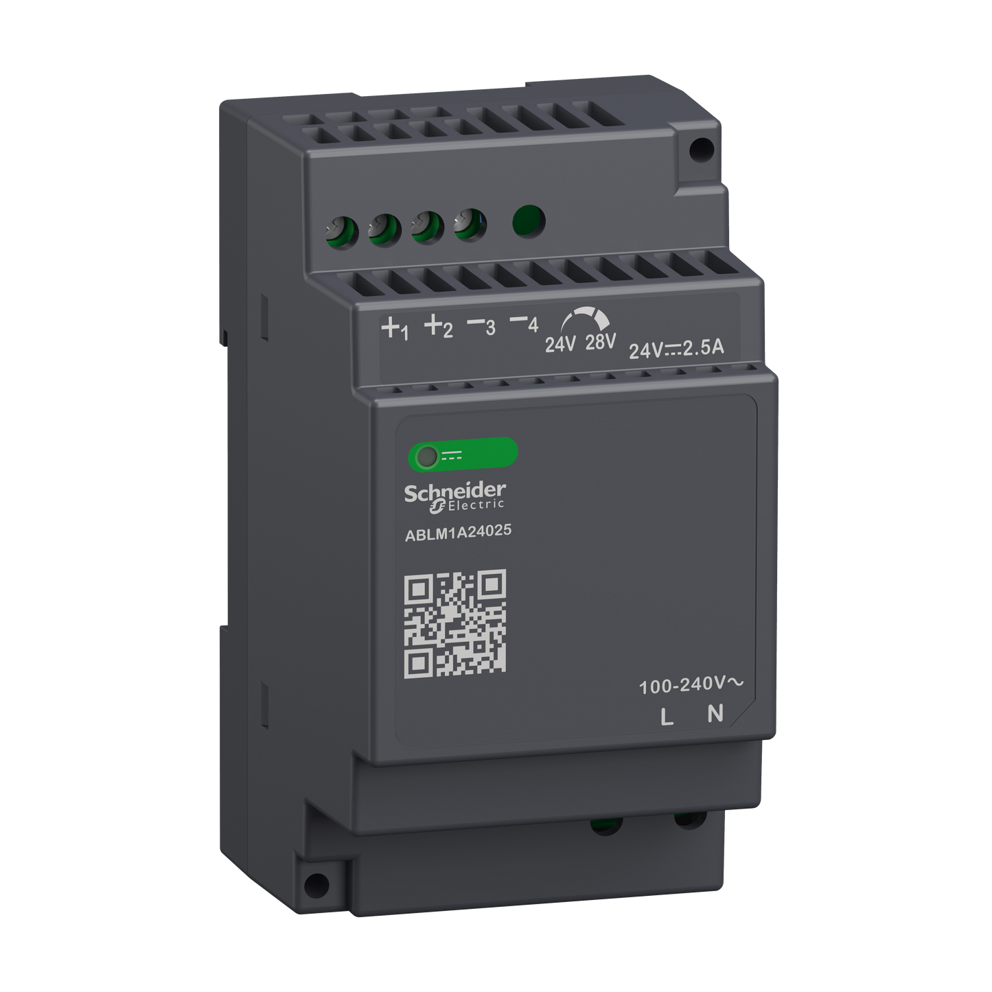 Schneider Electric-ABLM1A24025-Modicon ABL - alimentation à découpage - 2,5A - 100à240Vca mono/biphasé - 24Vcc