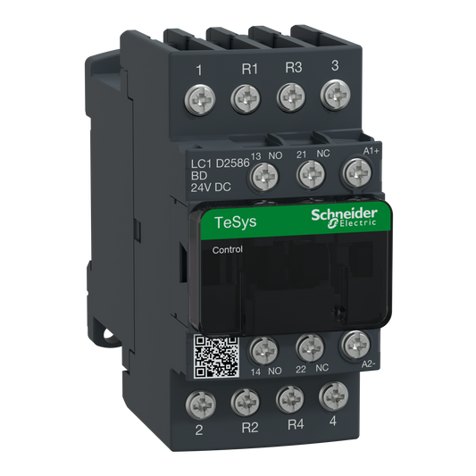 Schneider Electric-LC1D2586BD-TeSys LC1D - contacteur - 4P (2F+2O) - AC-1 440V - 40A - bobine 24Vcc