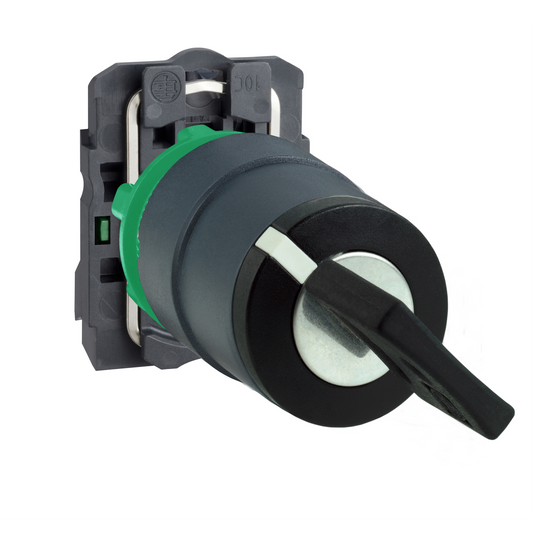 Schneider Electric-XB5AG41-Harmony XB5 - bouton à clé 455 - Ø22 - 2 pos fix - retr GD - 1F - vis étrier