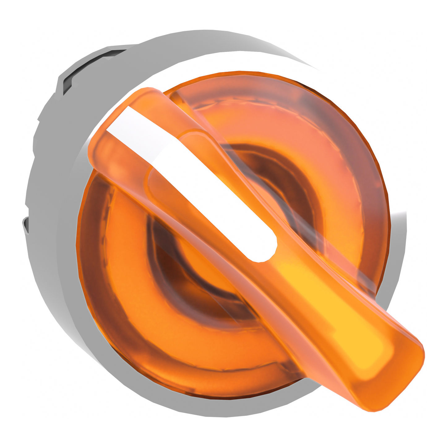 Schneider Electric-ZB4BK1253-Harmony XB4 - tête bouton à manette lumineux - Ø22 - 2 pos fix - orange