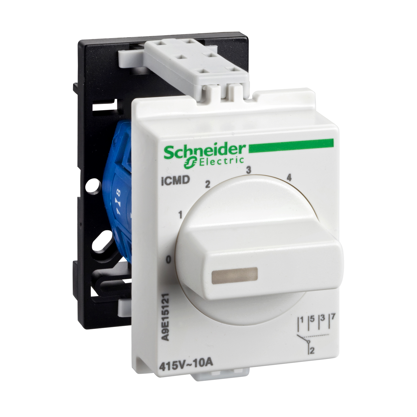 Schneider Electric-A9E15121-Acti9, iCMD commutateur rotatif 4 directions 10A 415VCA