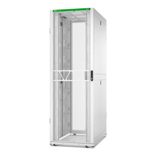 APC-AR3357W2-Rack NetShelter SX2 48U L750XP1200XH2258mm, blanc, avec panneaux latéraux