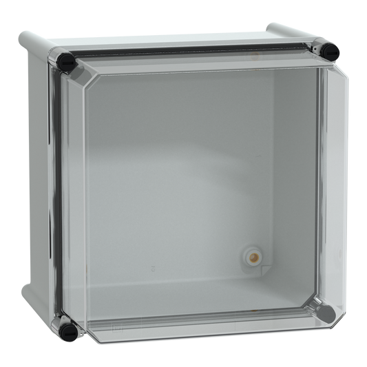 Schneider Electric-NSYPLS2727AG-Thalassa PLS - Boite avec couvercle transparent 27x27x23 Ral 7035