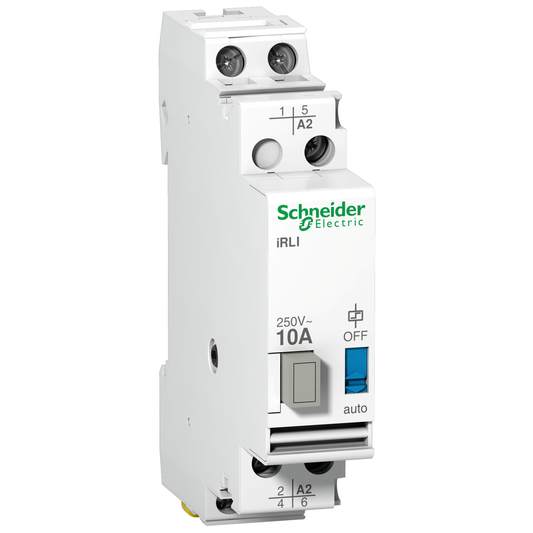 Schneider Electric-A9E15535-Acti9, iRLI relais inverseur 10A 2P tension de commande 230-240VCA, 1F + 1O/F