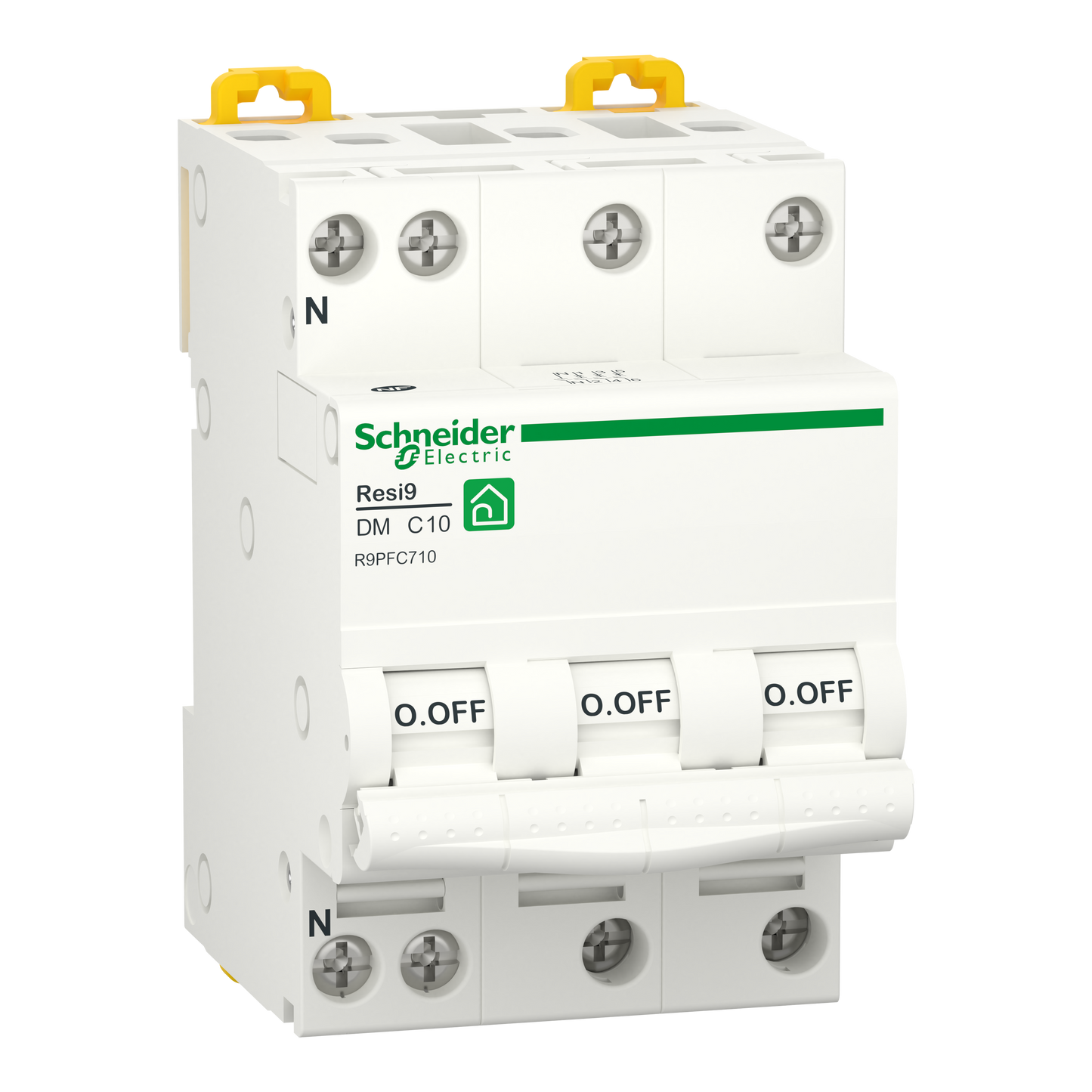 Schneider Electric-R9PFC710-Resi9 - disjoncteur modulaire - 3P+N - 10A - courbe C - peignable