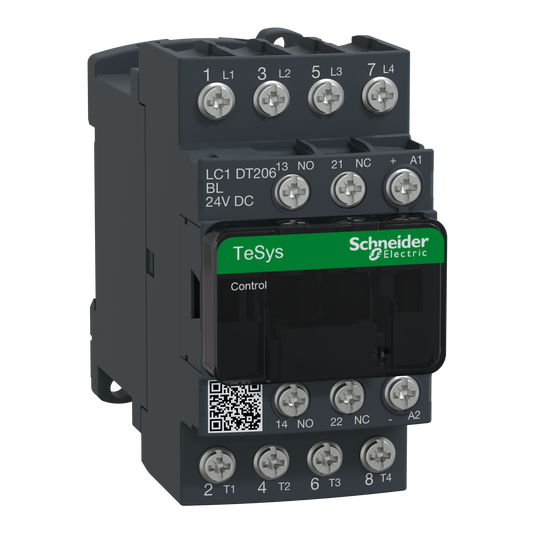 Schneider Electric-LC1DT206BL-TeSys LC1D - contacteur - 4P - AC-1 440V - 20A - bobine 24Vcc