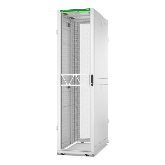 APC-AR3307W2-Rack NetShelter SX2 48U L600XP1200XH2258mm, blanc, avec panneaux latéraux