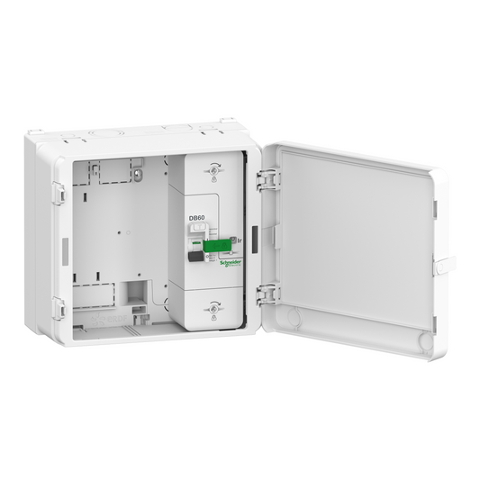 Schneider Electric-R9HPNFC15215R-Resi9 - Bloc de cde mono réhabilitation + DB60 15/45A 500mA sélectif + porte