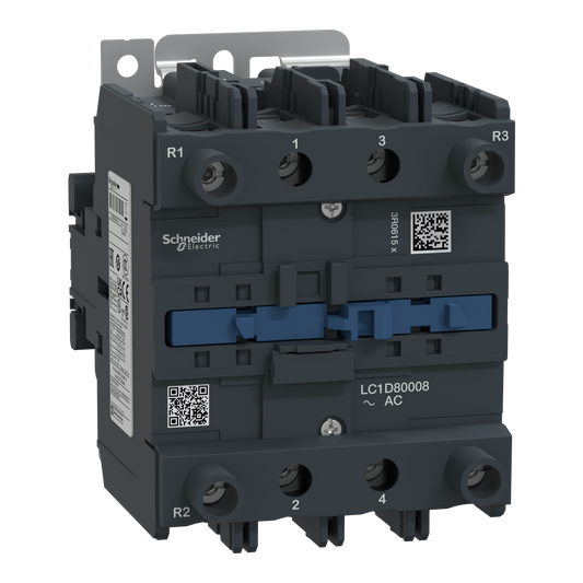 Schneider Electric-LC1D80008F7-TeSys LC1D - contacteur - 4P (2F+2O) - AC-1 440V - 125A - bobine 110Vca