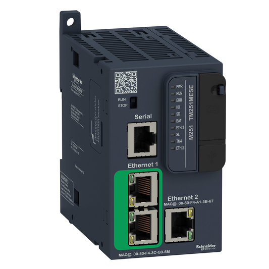 Schneider Electric-TM251MESE-Modicon M251, contrôleur, ports Ethernet+série, 24VCC