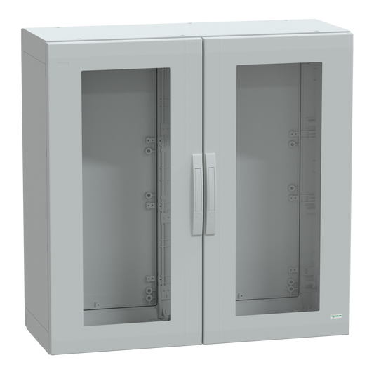 Schneider Electric-NSYPLA10104TG-Thalassa - Armoire polyester 1000x1000x420 - IP65 - vitrée Ral 7035