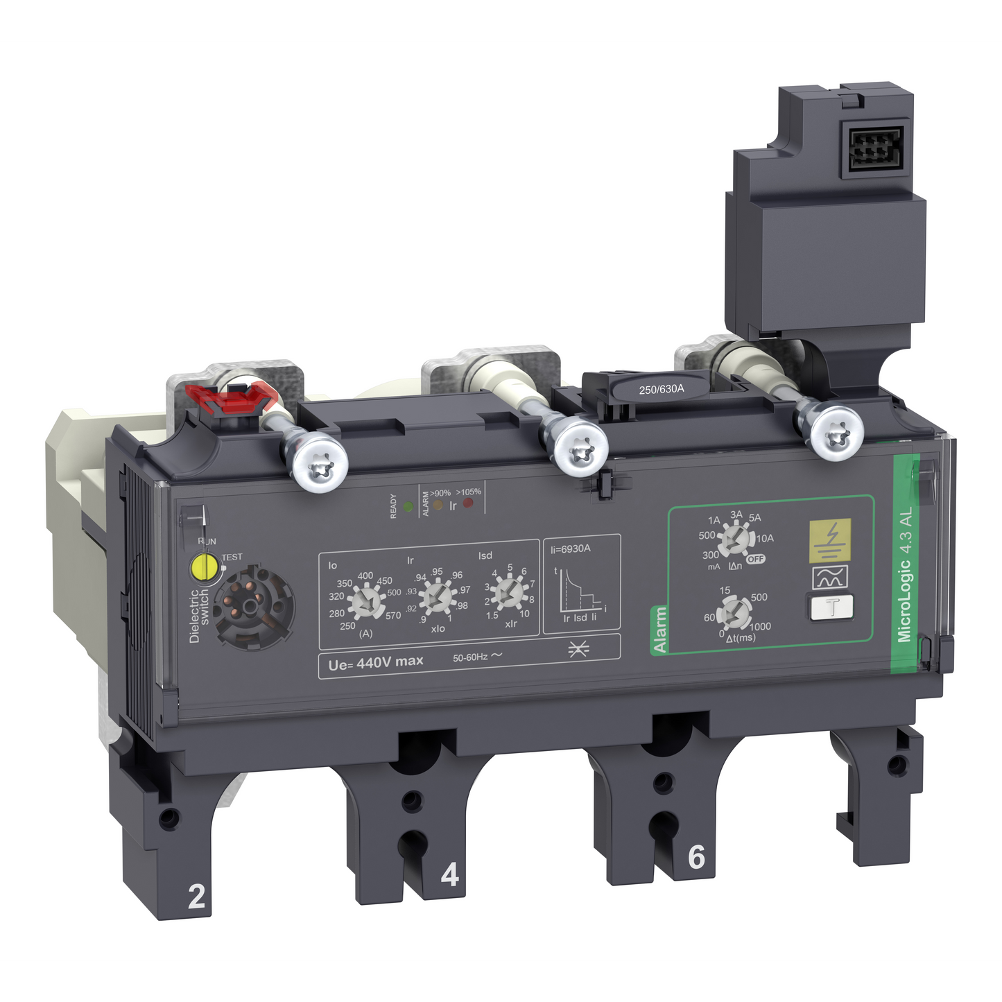 Schneider Electric-C4034A400-ComPacT NSX - déclencheur MicroLogic 4.3AL Vigi 400A - 3P3D pour NSX400