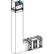 Schneider Electric-KSA1000DLE41A-Canalis KSA - coude spécial 1000A montage vers haut - A=300mm-B=300-800mm