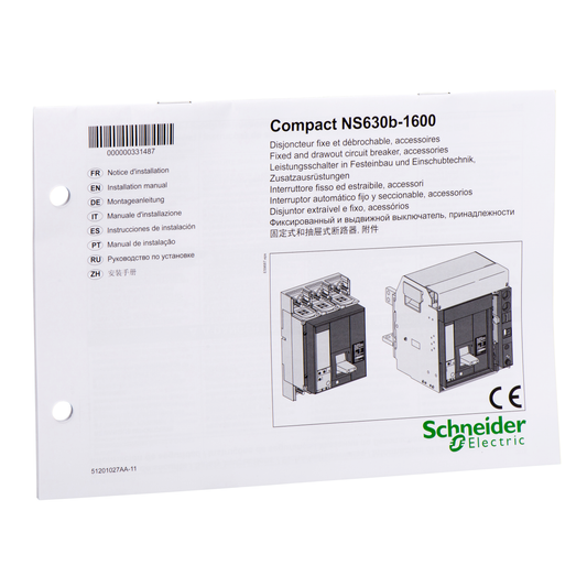 Schneider Electric-33148-NOTICE DISJONCTEUR/ACCESSOIRES NS 630B/1600