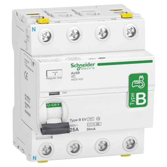 Schneider Electric-A9Z51425-Acti9 iID 4P 25A 30mA B EV RCCB