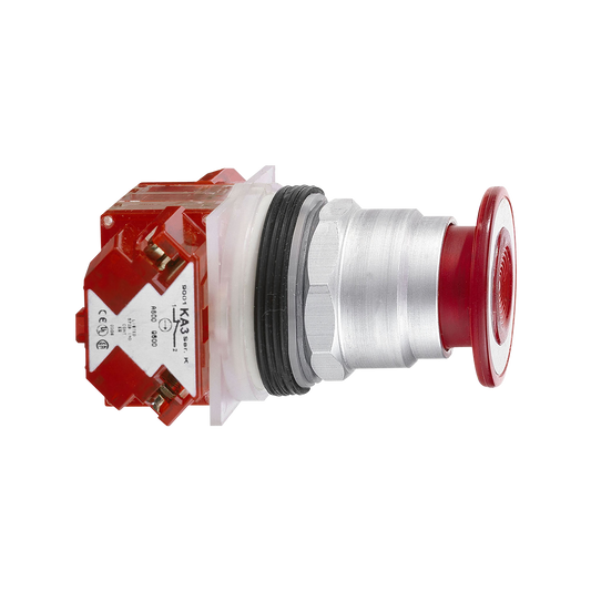 Schneider Electric-9001KR9RH6-Harmony 9001K - bouton-pous. - Ø30 - rouge - coup-de-poing Ø41 - po.-tirer - 1O