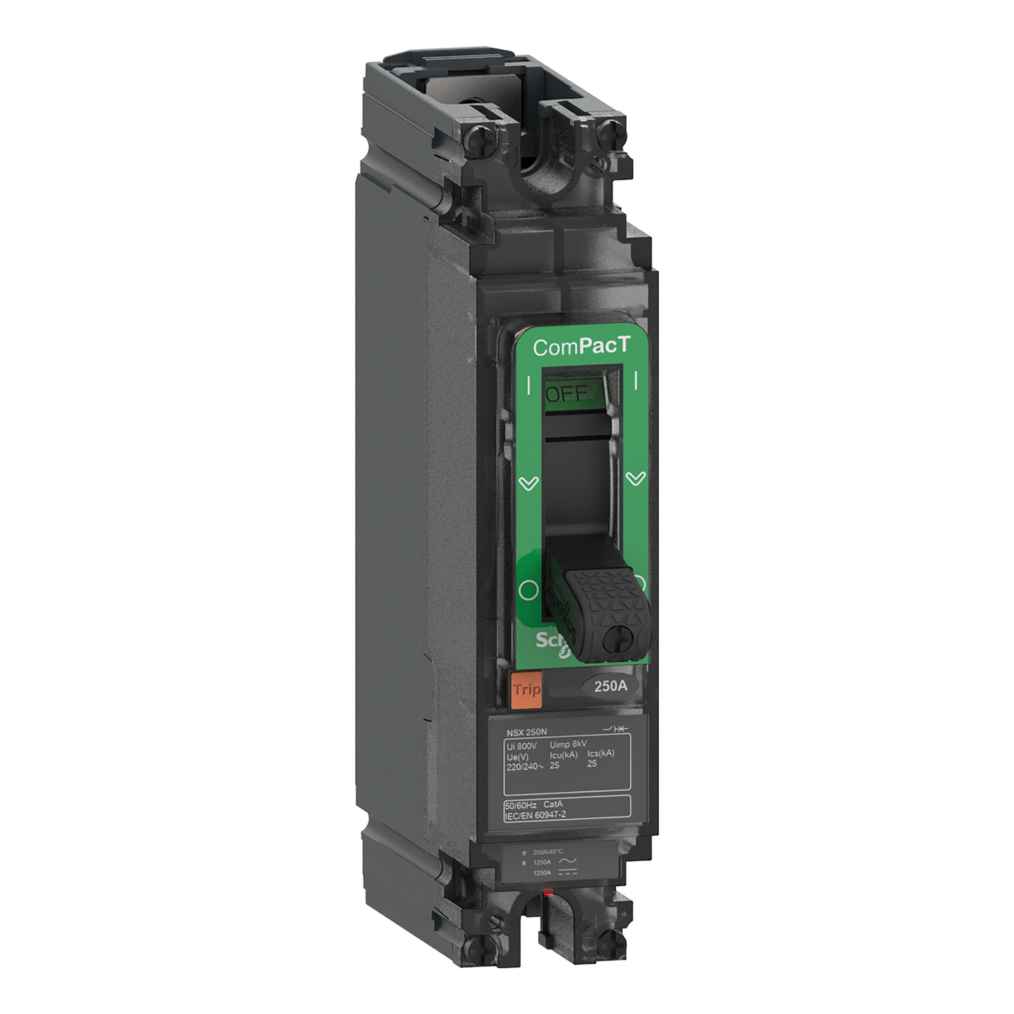 Schneider Electric-C16F1TM125-ComPacT NSX160F - Disjoncteur - TM-D 125A - 1P1D - 36kA - montage fixe