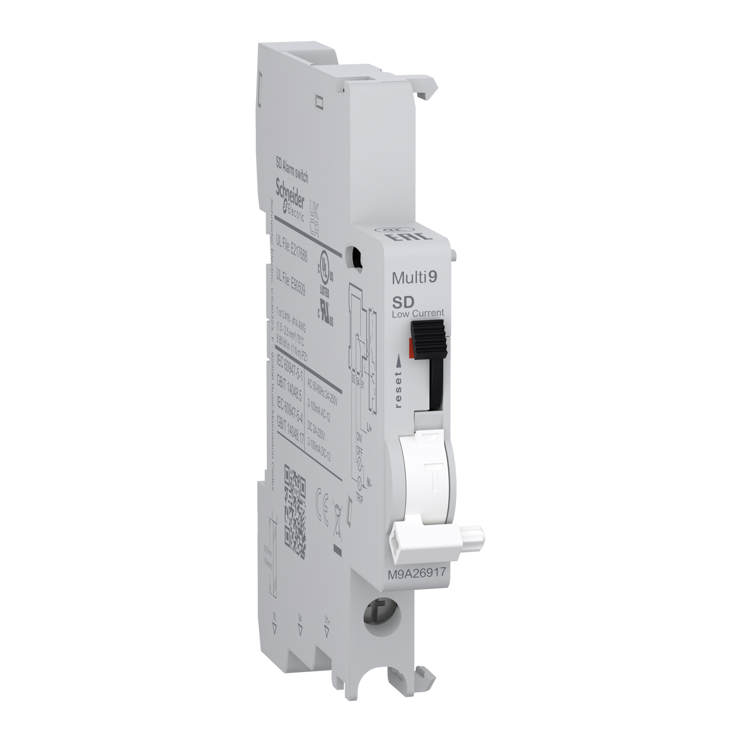 Schneider Electric-M9A26917-Multi9 contact Auxiliaire Bas Niveau  1SD 2mA à 100mA, AC-DC