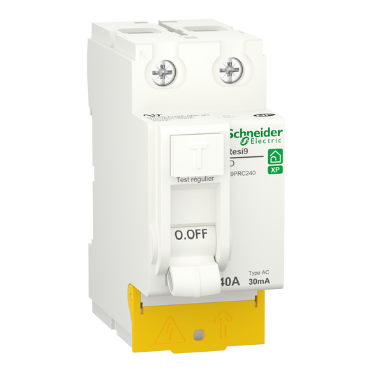 Schneider Electric-R9PRC240-Resi9 - inter différentiel - 2P - 40A - 30mA - Type AC - peignable - alim bas