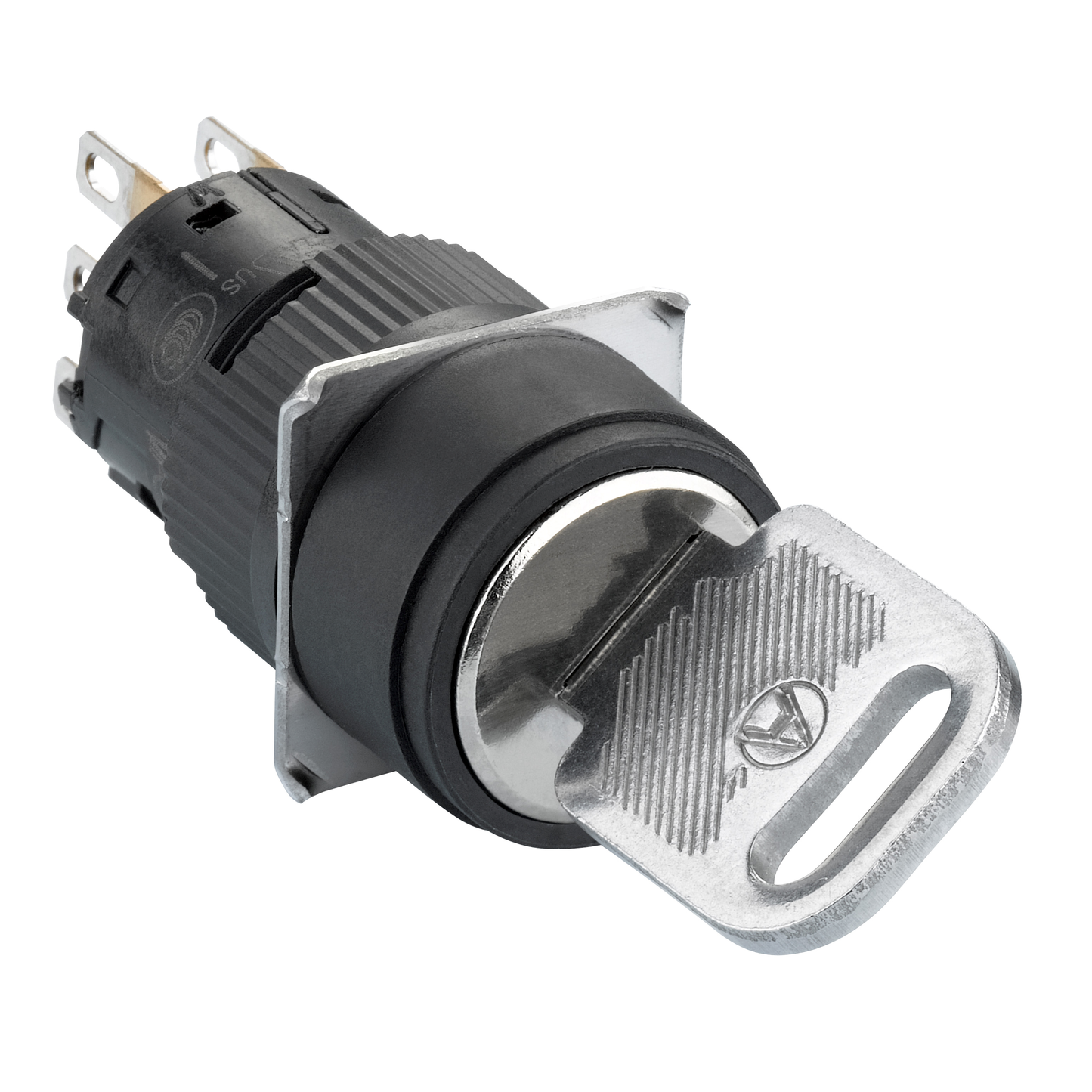 Schneider Electric-XB6EAG221P-Harmony XB6 - bouton tournant - Ø16mm - à serrure - 2 positions - 1OF - noir