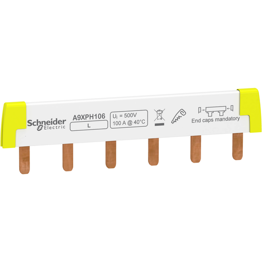 Schneider Electric-A9XPH106-Acti9 iC60 - peigne à dents - 1P - 100A - 6 modules de 18mm