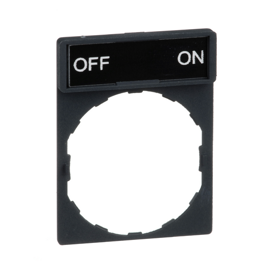 Schneider Electric-ZBY2367-Harmony porte étiquette 30 x 40 mm standard - Ø22 - avec étiquette OFF-ON