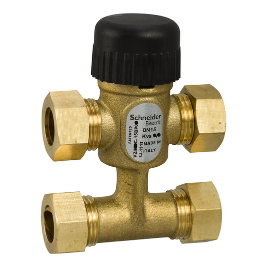 Schneider Electric-VZ419C-15BP01-Vanne 4 voies aiton à compression PN16 DN15 Kv0,25 course 5,5mm