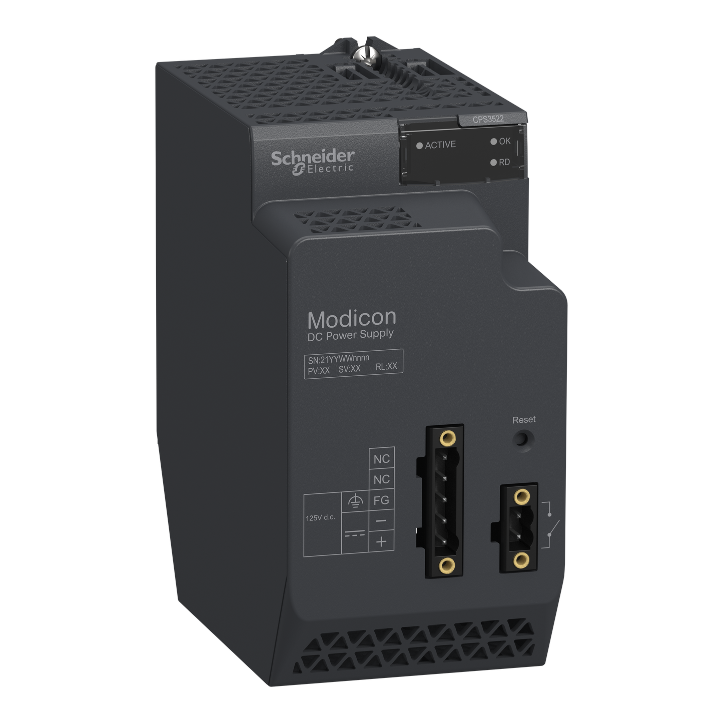 Schneider Electric-BMXCPS3522-Modicon X80 - module d'alimentation redondante 125VDC - 40W