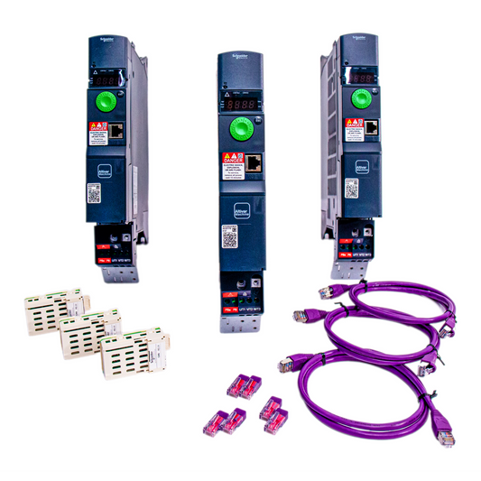 Schneider Electric-MD2ATV320CANX3-Lot de 3 ATV320 0,75 kW Mono & 3 modules interface CAN Open