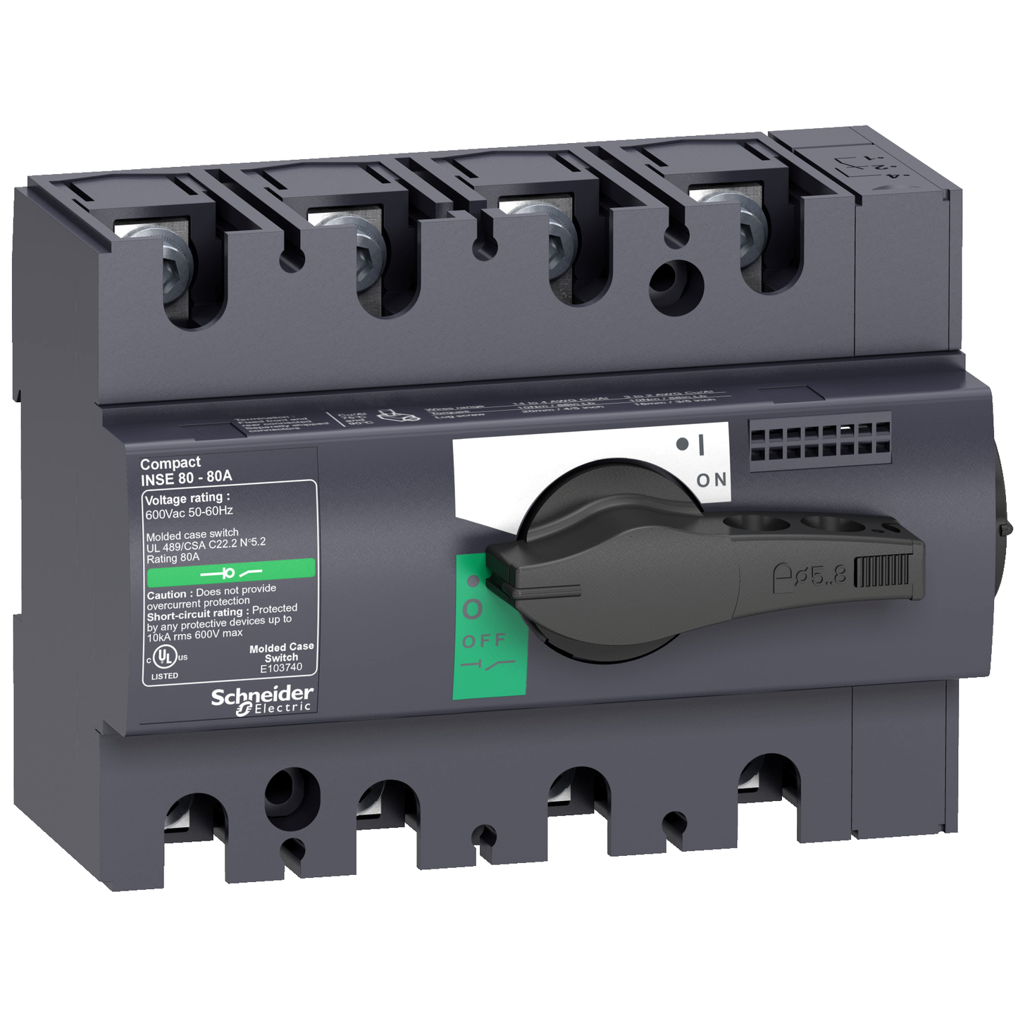 Schneider Electric-28995-ComPacT INS - INSE norme UL - 40A - 4P - poignée noire