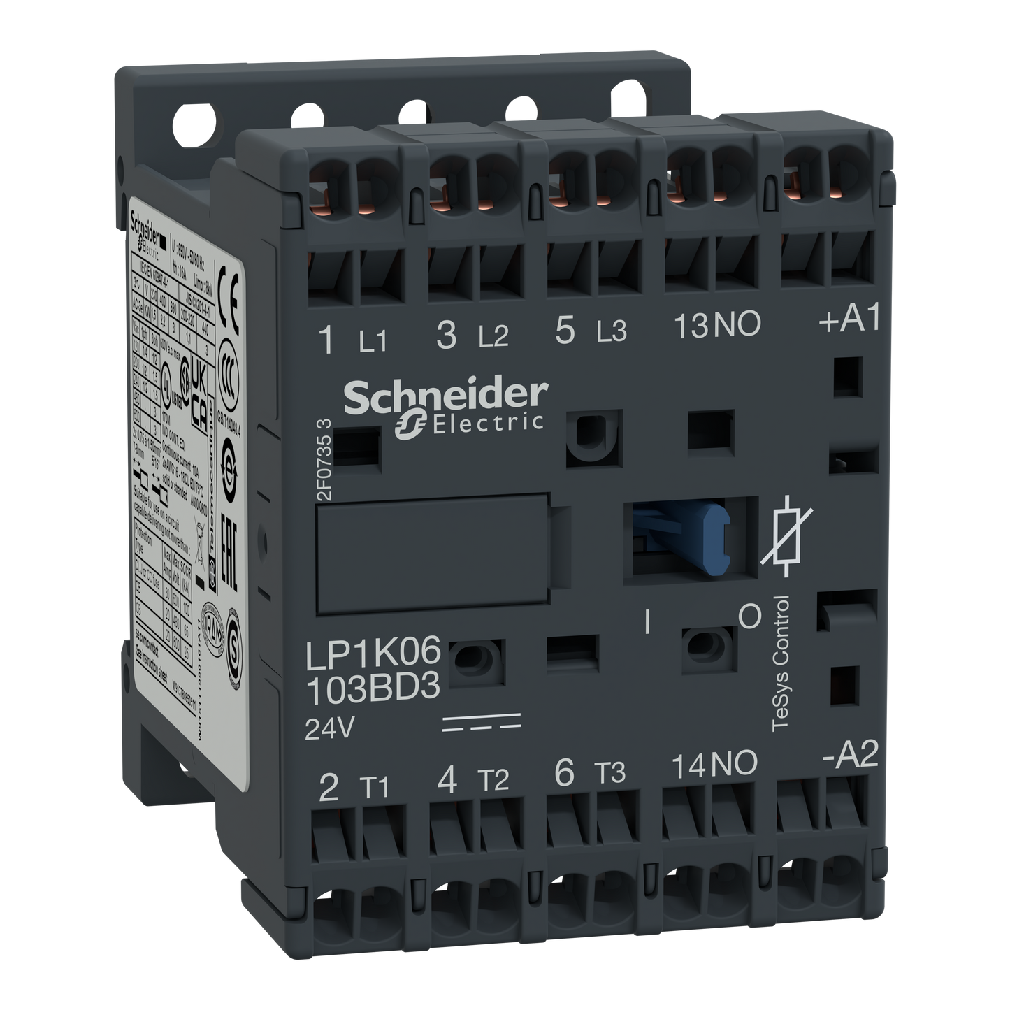Schneider Electric-LP1K12103BD3-TeSys LP1K - contacteur - 3P - AC-3 440V - 12A - bobine 24Vcc