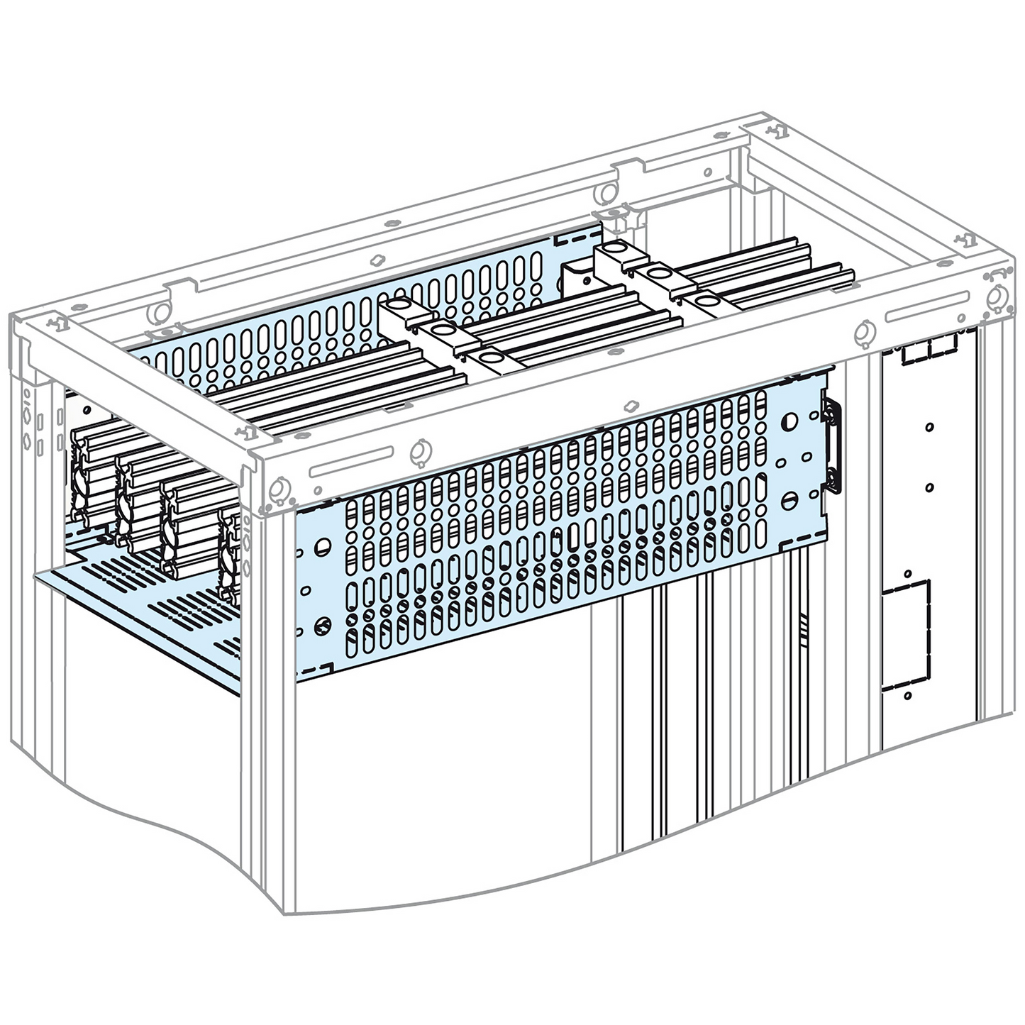 Schneider Electric-LVS04976-PrismaSeT P - Capot JdB horizontal = <2500A - 3M - L650 P400 - Forme 2