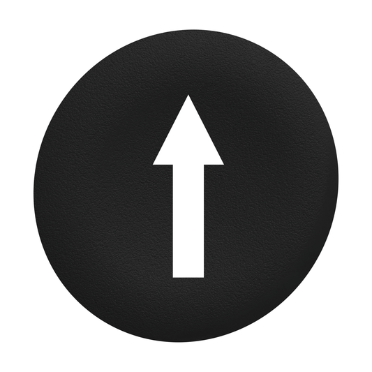 Schneider Electric-ZBAF335-Harmony - capsule pr bouton poussoir - Ø22 - affleurant lisse - flèche - noir