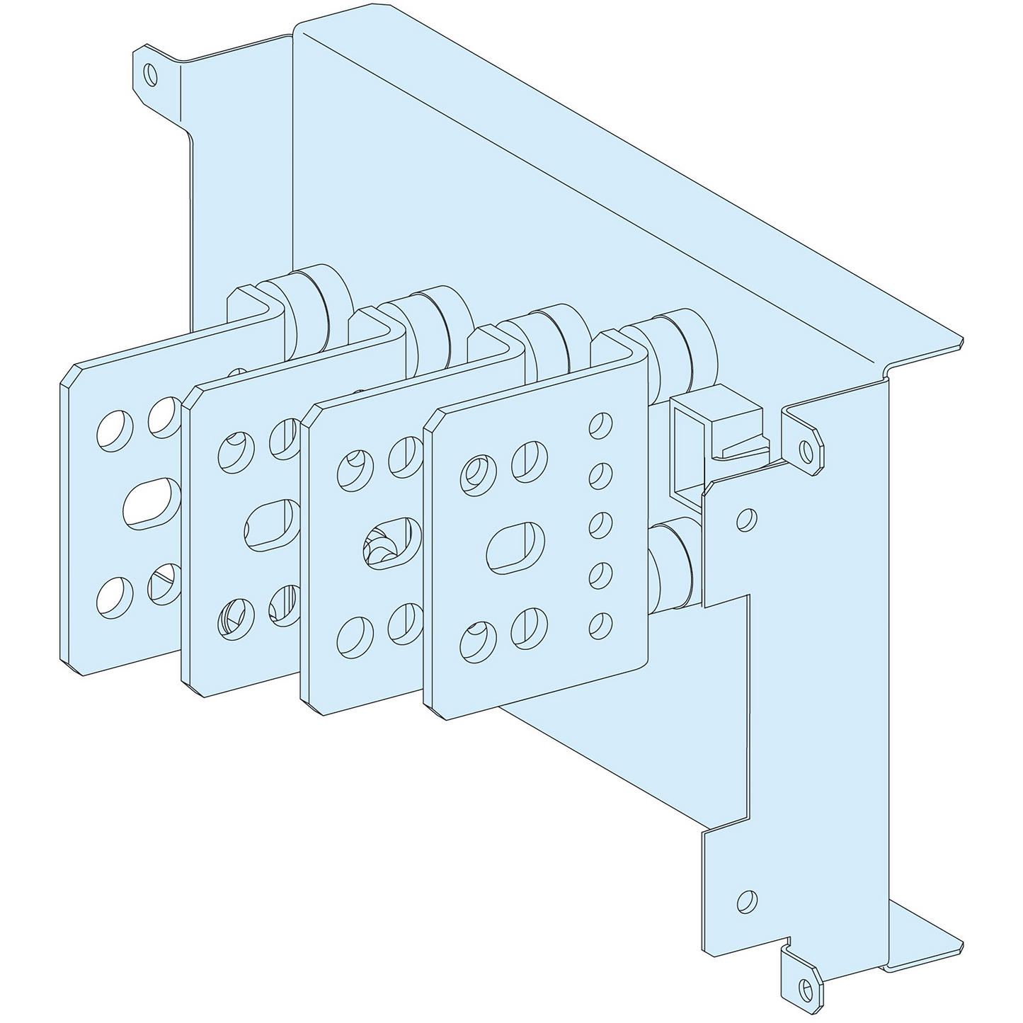 Schneider Electric-LVS04430-PrismaSeT P - Raccordement aval reporté NSX100/250 - débro/socle - 4P