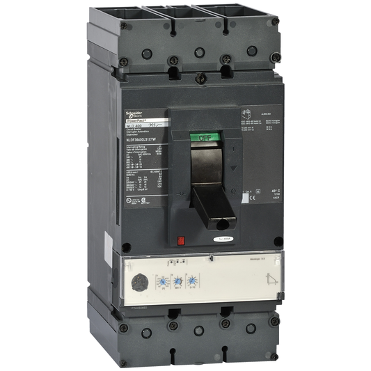 Schneider Electric-NLLF36600U31XTW-PowerPact L - disjoncteur 600A - sans bornes - 100kA Micrologic 3.3 600A 3P 3d
