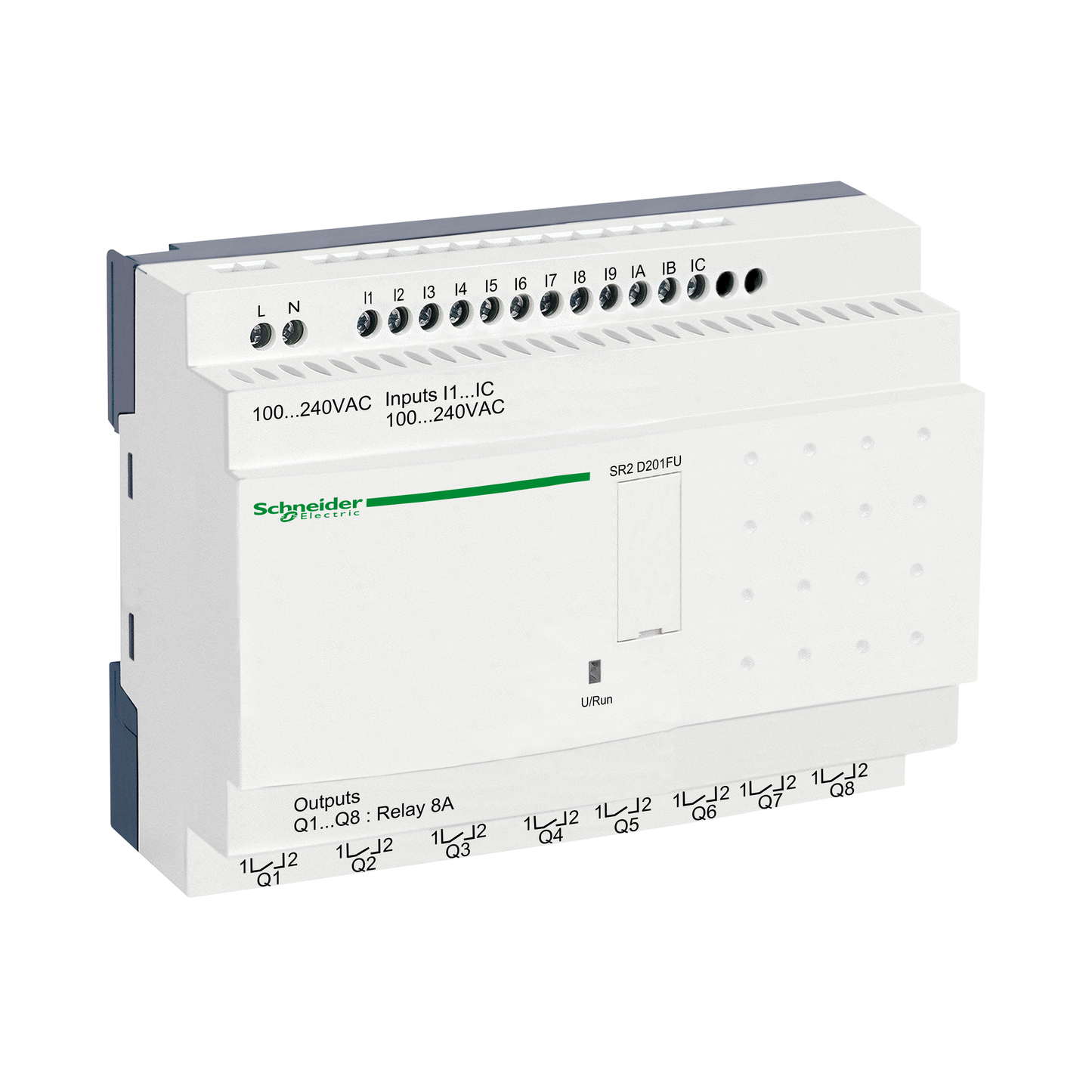 Schneider Electric-SR2D201FU-Zelio Logic - relais intelligent compact - 20 E/S 100..240Vca - ss horl-ss affi.