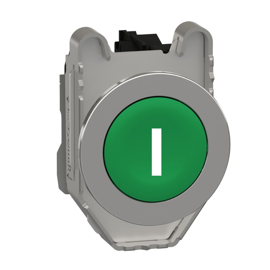 Schneider Electric-XB4FA3311-Harmony XB4 - bouton poussoir à impuls - flush - marqué - vert - 1F - vis