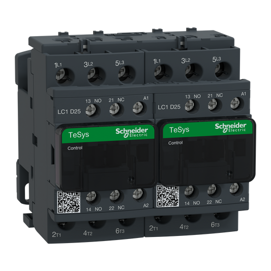 Schneider Electric-LC2D25B7V-TeSys LC2D - contacteur inverseur - 3P - AC-3 440V - 25A - bobine 24Vca