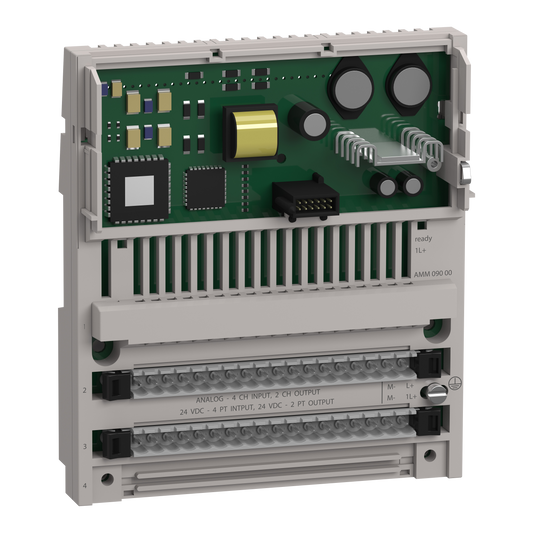 Schneider Electric-170ANR12091-6 ANLG IN/4 ANLG OUT -10/10V 8 DIG I/O