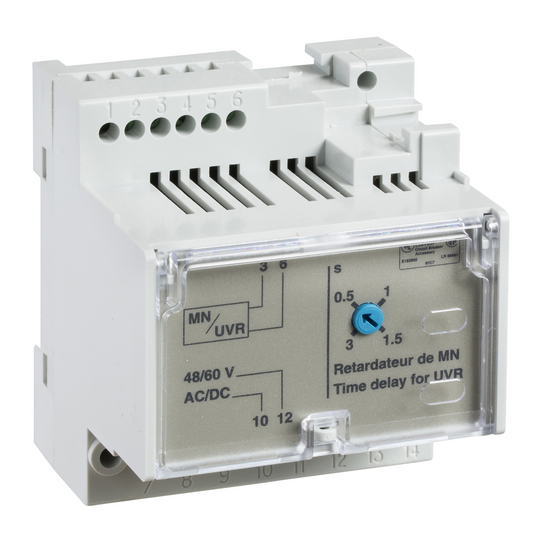 Schneider Electric-33683-ComPacT - relais temporisé réglable - déclencheur voltmétrique MN -380-480Vca/cc