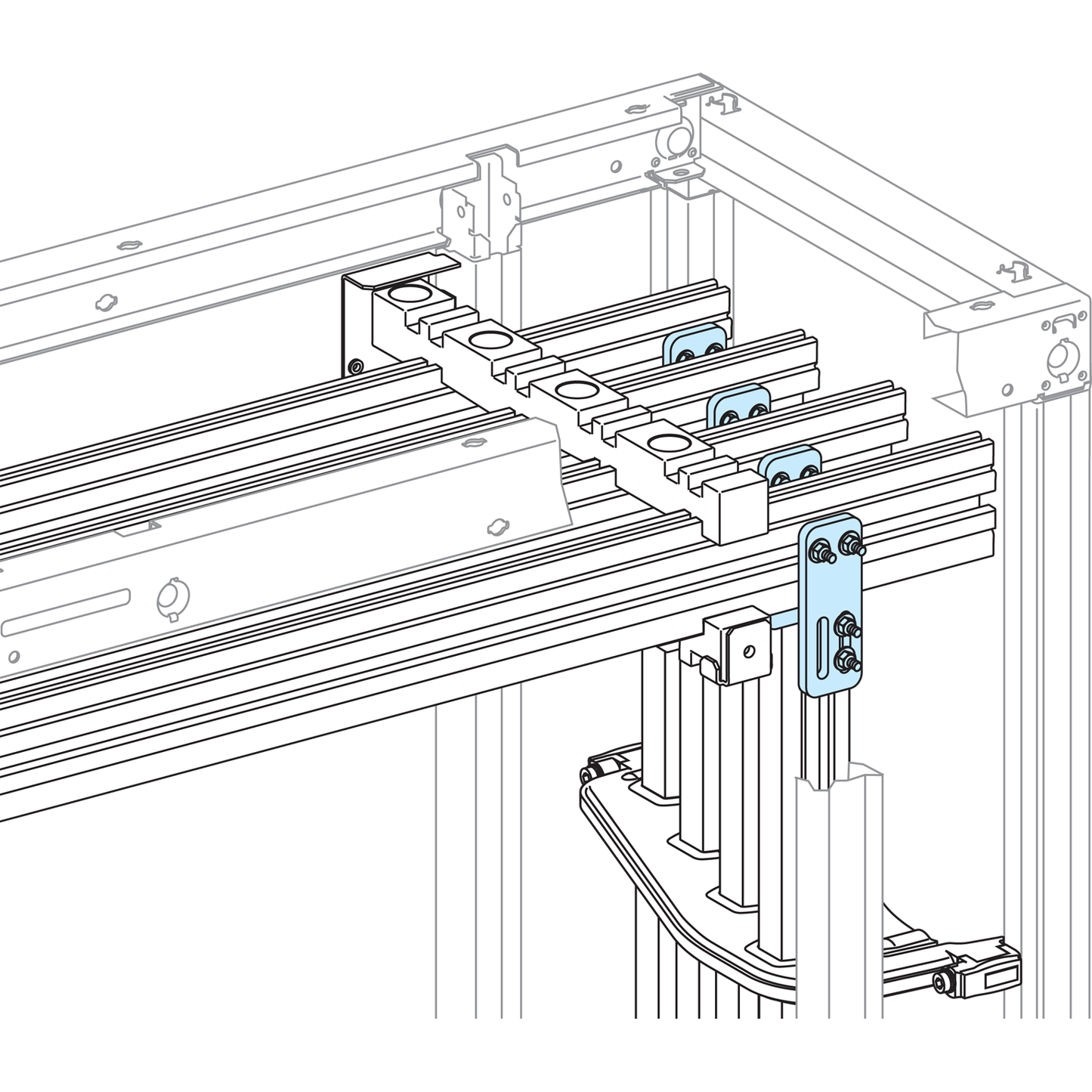 Schneider Electric-LVS04602-Linergy LGYE - Liaison plate entre JdB Vert/Horiz <= 1600A - avec visserie