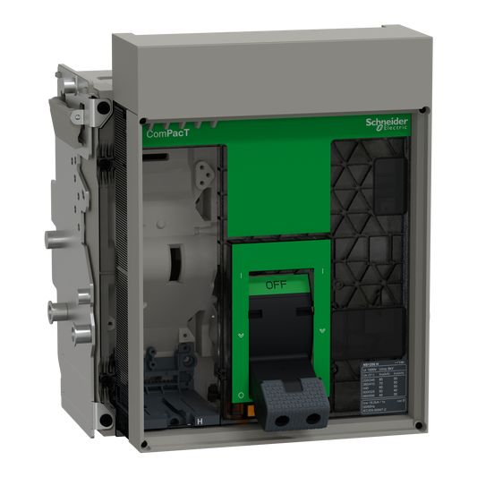 Schneider Electric-C125H3WM-ComPacT NS1250H - bloc coupure ss déclencheur - 1250A - 3P - 70kA - débro manuel