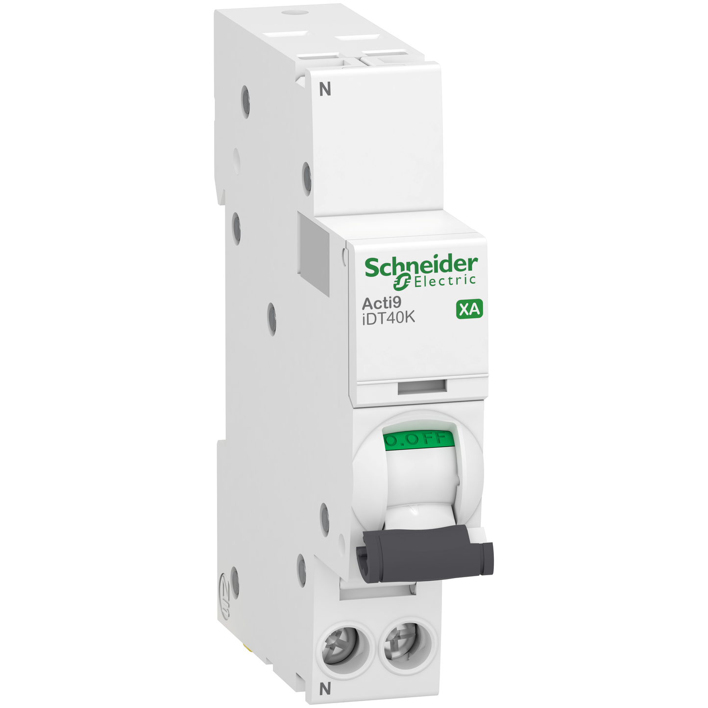 Schneider Electric-A9PK1610-Acti9 iDT40K XA - Disjoncteur modulaire auto/vis - 1P+N 10A - Courbe C - 4,5kA