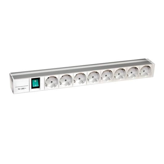 Schneider Electric-NSYAPU19F8S-Actassi rail 1U 8prises + interrup 19P NF