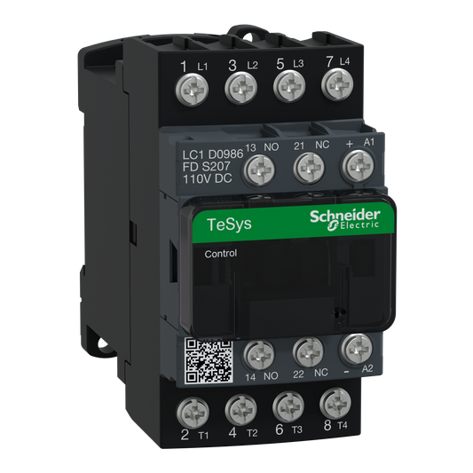 Schneider Electric-LC1D0986FDS207-TeSys D - contacteur S207 - 4P - 2F+2O - AC-1 - 110V CC